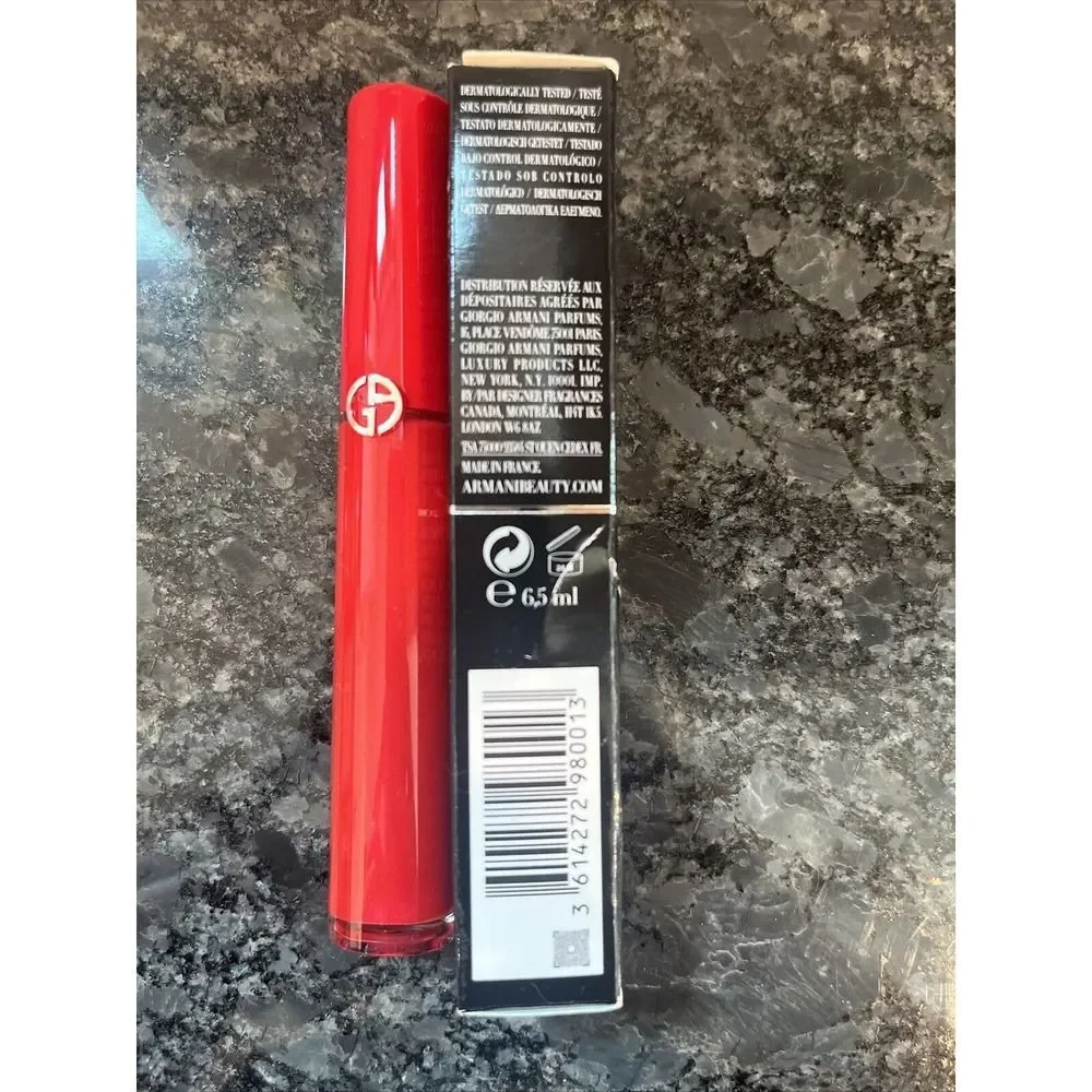 Giorgio Armani Red Lipstick Lip Maestro 416 Scarletto Liquid Velvet Lipstick